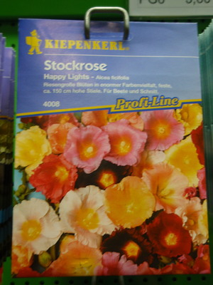 Stockrose, ungef. Althea rosea, Happy Lights mischung