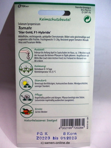 Tomate 'Star Gold' F1