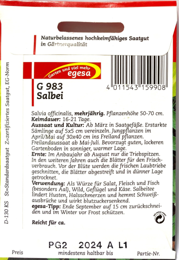 Salbei - Salvia officinalis