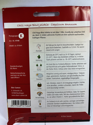 Chili Naga Bhut Jolokia