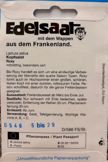 Kopfsalat, brauner Roxy / Merveille des 4 Saison