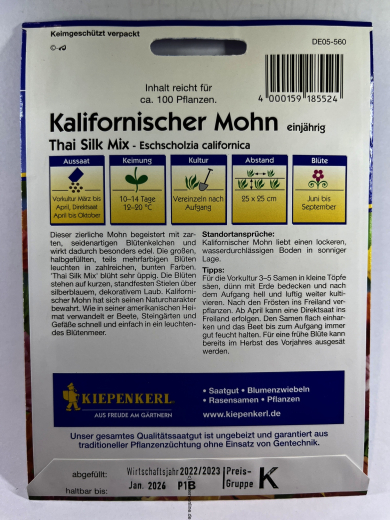 Kalifornischer Mohn Thai Silk Mix- Eschscholzia californica