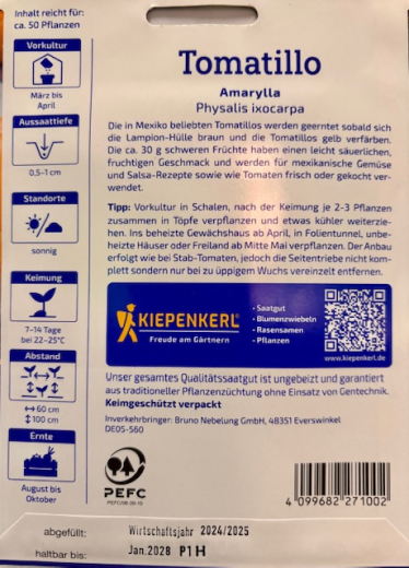 Tomatillo Amarylla Physalis ixocarpa