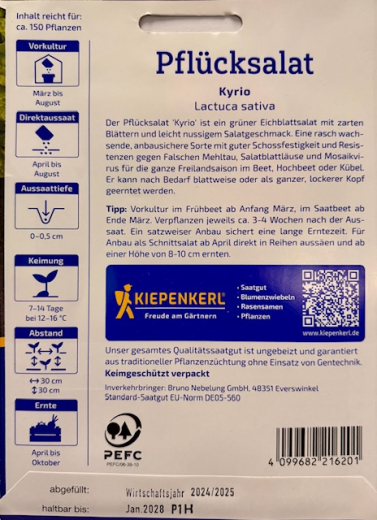 Pfl�cksalat Kyrio, Eichblattsalat