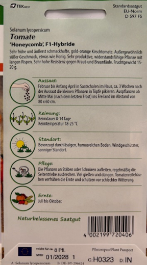 Tomate Honeycomb F1, Cocktailtomare