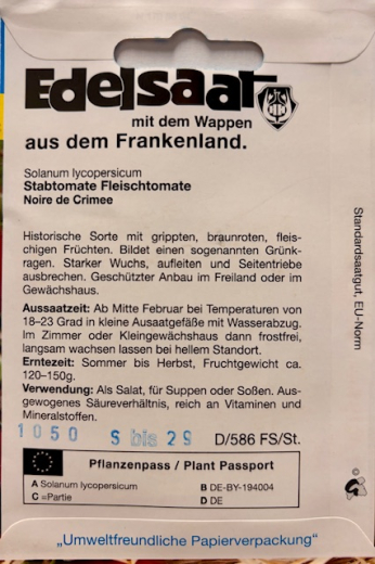 Tomate, Fleischtomate "schwarze Krim" "Noire de Crimee"