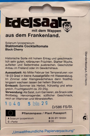 Tomate, Cocktailtomate Black Cherry