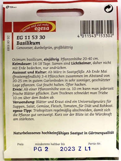 Basilikum gro�bl�ttriger Genoveser