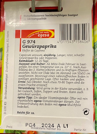 Chili auch Pfeffer de Cayenne oder Pepoeroni genannt, Capsicum anuum