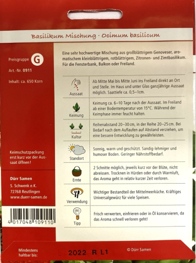Basilikum Mischung