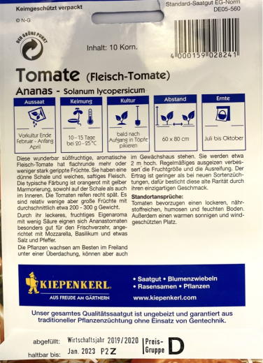 Tomate Ananas, Fleischtomate