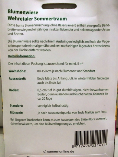 Blumenwiese Wehretaler Sommertraum