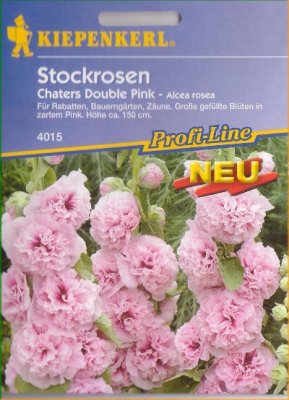 Stockrose Chaters Double Pink Alcea rosea