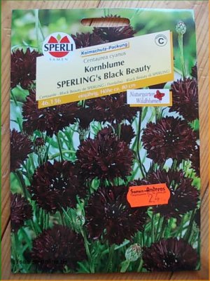 Kornblume Sperlings Black Beauty Centaurea cyanus