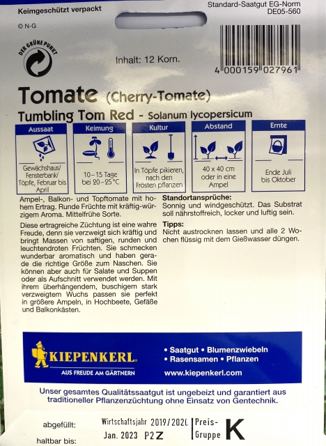 Tomate Tumbling Red Tom
